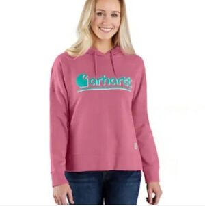 NWT Carhartt Tencel Fiber Series Loose Fit Graphic Hooded Sweatshirt Size Medium